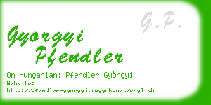 gyorgyi pfendler business card